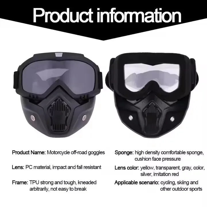 All-Weather Biker Face Mask – Heatproof, Dustproof & Breathable Protection