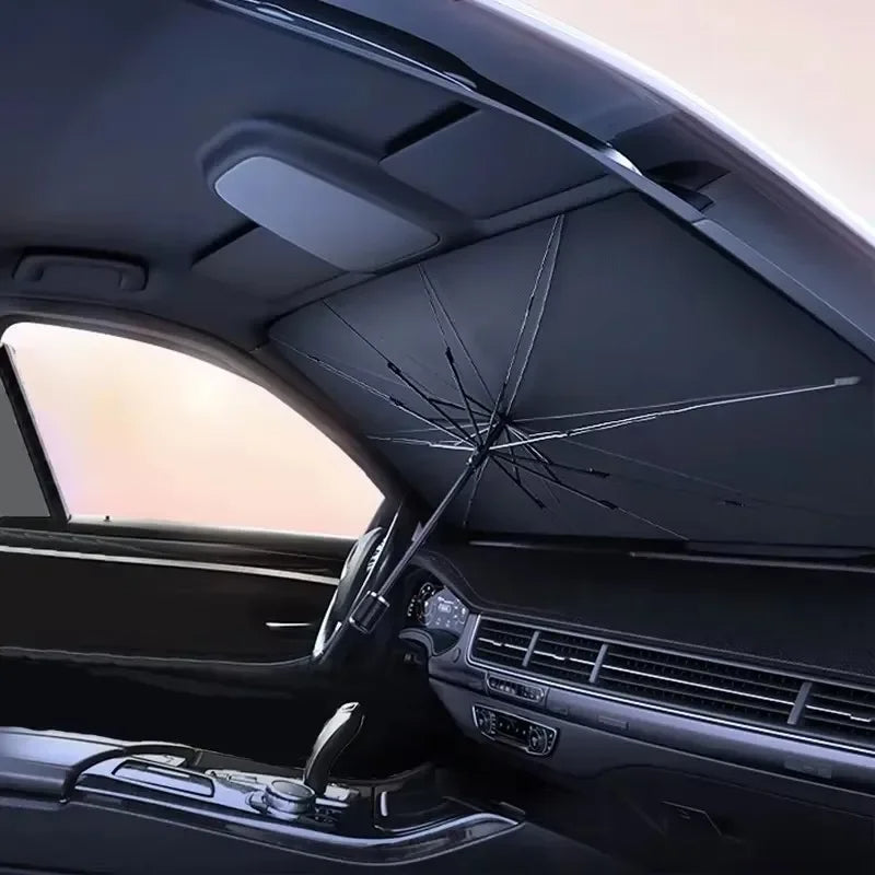 Universal Premium Foldable Car Windshield Sun Shade Umbrella – UV Protection